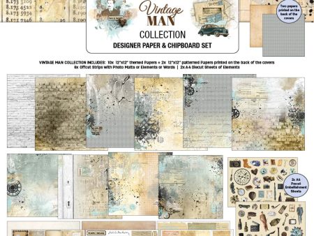 3Quarter Designs - 12  X 12  Paper Pack - Vintage Man For Cheap