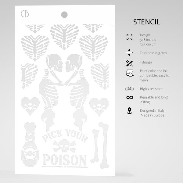 Texture Stencil 5 x8  Poison Love on Sale