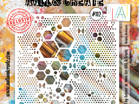 AALL and Create Stencil - 112 - Heapza Hexagonz Hot on Sale