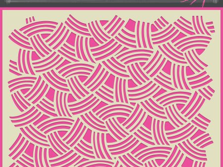 Pink Ink Designs Woven 7 in x 7 in Stencil For Cheap