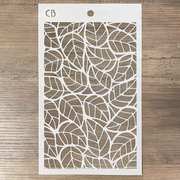 Ciao Bella Texture Stencil 5 x8  Leaves Discount