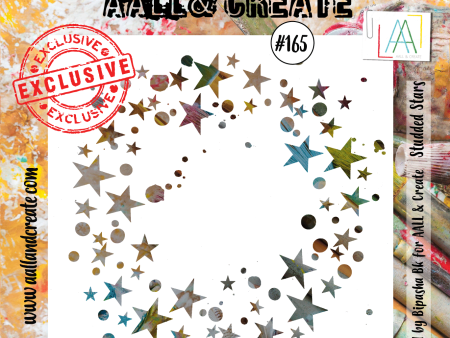 AALL and Create Stencil - 165 - Studded Stars Online Sale