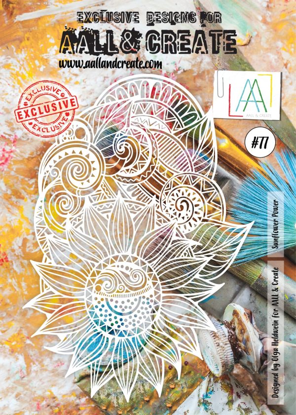 AALL and Create Stencil - 077 - Sunflower Power Cheap