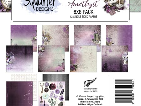 3Quarter Designs - Enchanted Amethyst - Paper Pad 8 x 8 For Sale