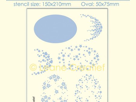 Stencil Oval Variations, Size Stencil 150x210mm, Design 75x50mm Hot on Sale