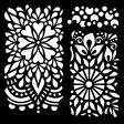 Woodware Floral Panels 6 in x 6 in Stencil Discount