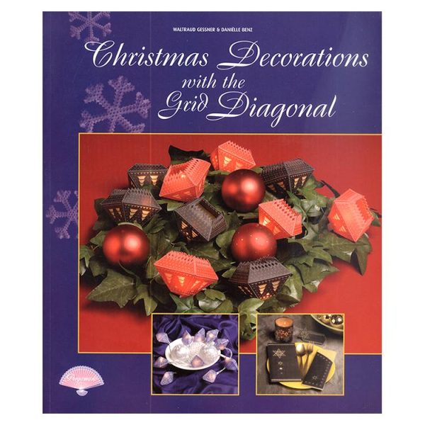 Pergamano Book Christmas Decorations with Diagonal Grid For Sale