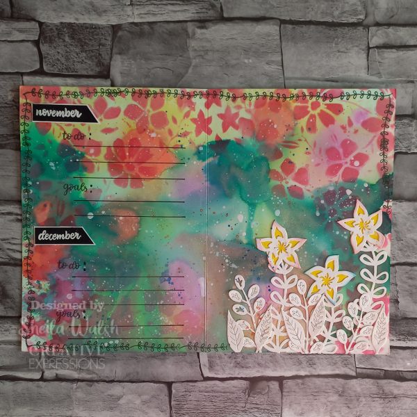 Creative Expressions Helen Colebrook Star Lily Field 7 in x 5 in Stencil Discount