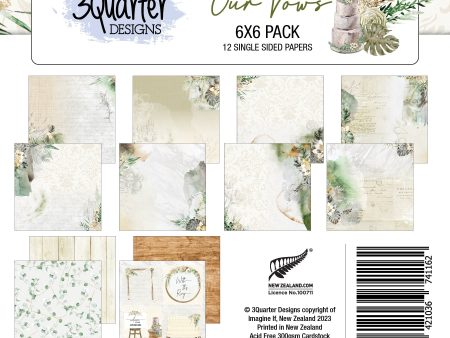 3Quarter Designs - 6  X 6  Paper Pack - Our Vows Fashion