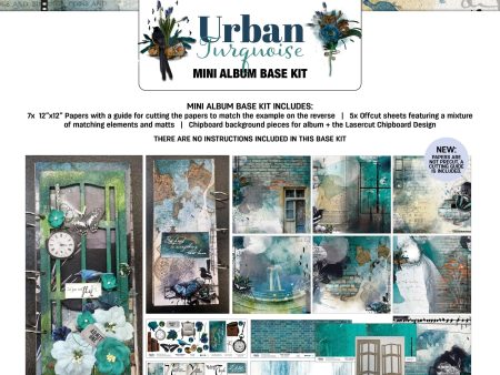 3Quarter Designs - Mini Album Base Kit - Urban Turquoise For Cheap