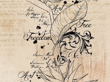 JMA Clear Stamp Script Strelitzia Feelings Of Freedom 88x197x3mm 1 PC nr.420 Cheap