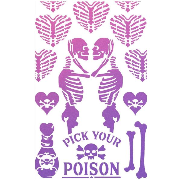 Texture Stencil 5 x8  Poison Love on Sale