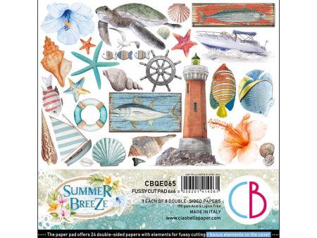 Ciao Bella Summer Breeze Fussy Cut Pad 6 x6  24 Pkg on Sale