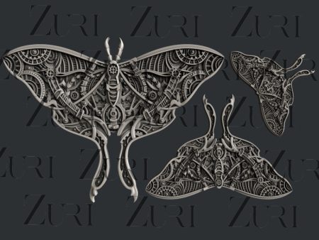 Zuri Designs Steampunk Luna Moth For Cheap