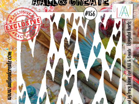 AALL and Create Stencil - 156 - Elongated Hearts Supply