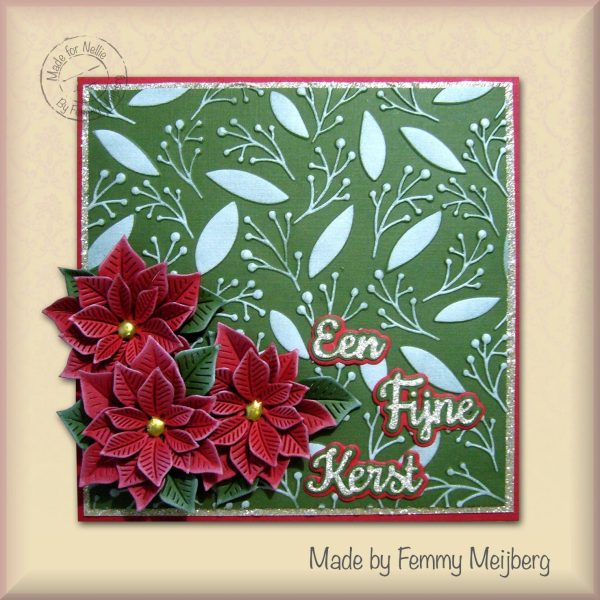 3D Embossing Folder Square - Leaves & Berries For Discount