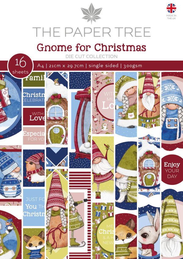 The Paper Tree Gnome for Christmas A4 Die Cut sheets Discount