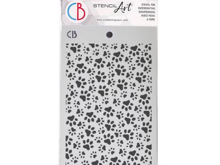 Ciao Bella Texture Stencil 5 x8  Doggy Prints Online now