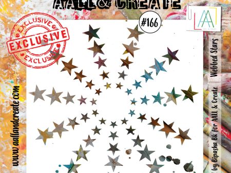 AALL and Create Stencil - 166 - Webbed Stars For Sale