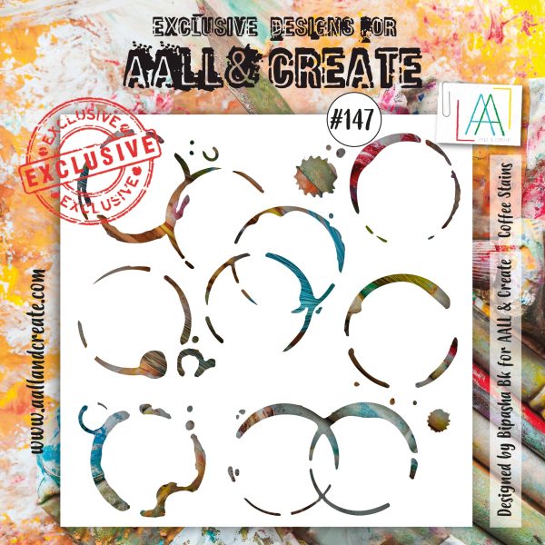 AALL and Create Stencil - 147 - Coffee Stains Sale