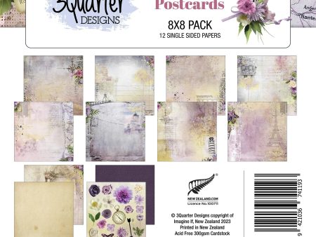 3Quarter Designs - 8  X 8  Paper Pack - Picture Postcard Supply