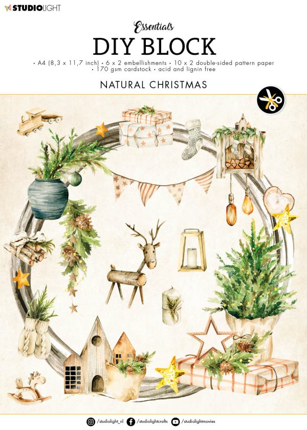 SL DIY Block Natural Christmas Essentials 297x210x9mm 32 SH nr.33 Discount