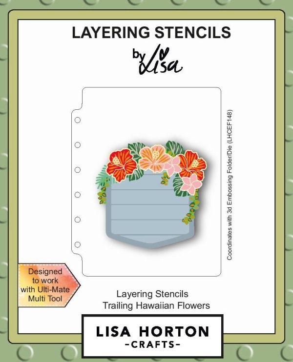 Trailing Hawaiian Flower A6 Layering Stencils For Sale