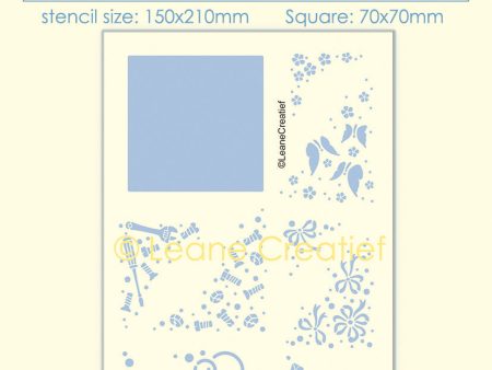 Stencil Square-Corner Variations, Size Stencil 150x210mm, Ø 70mm For Sale