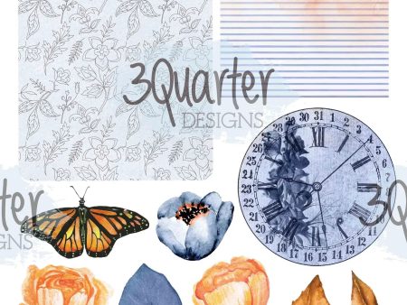 3Quarter Designs - Dusky Floral - Mini Project Sheet Online now