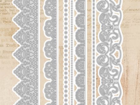 JMA Cutting Die Lace Border Set Feelings Of Freedom 103x210x1mm 7 PC nr.515 Supply