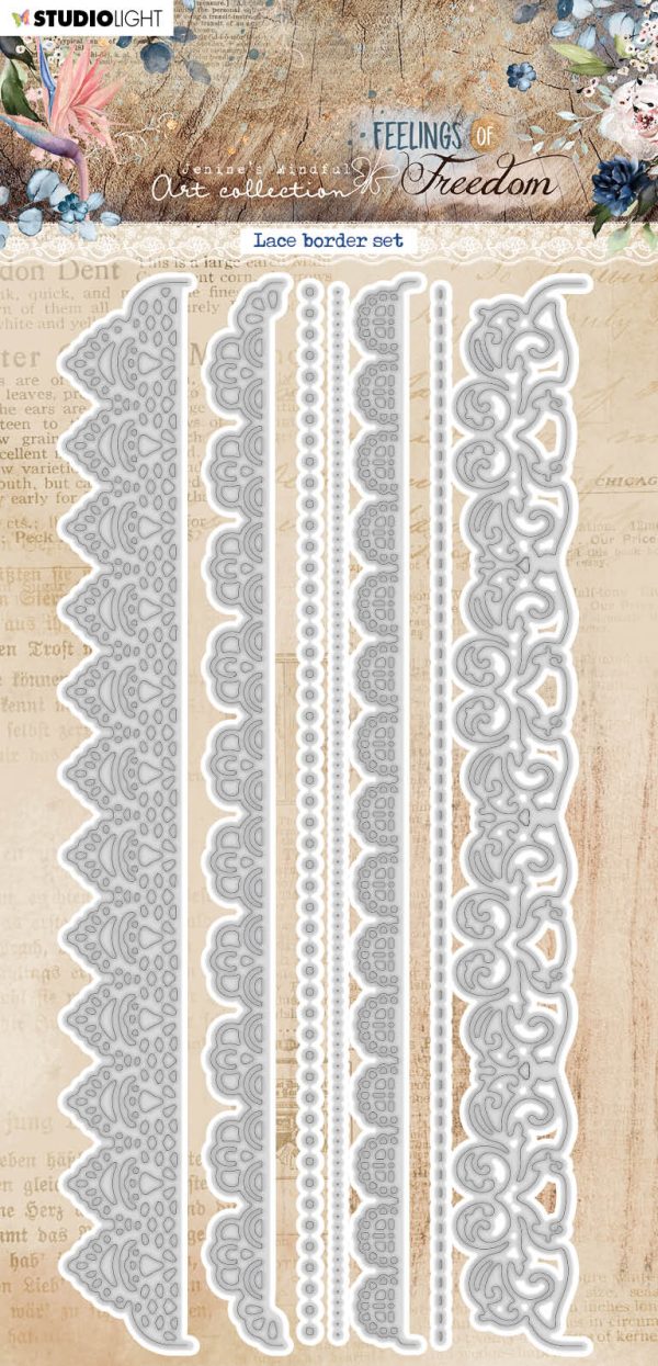 JMA Cutting Die Lace Border Set Feelings Of Freedom 103x210x1mm 7 PC nr.515 Supply