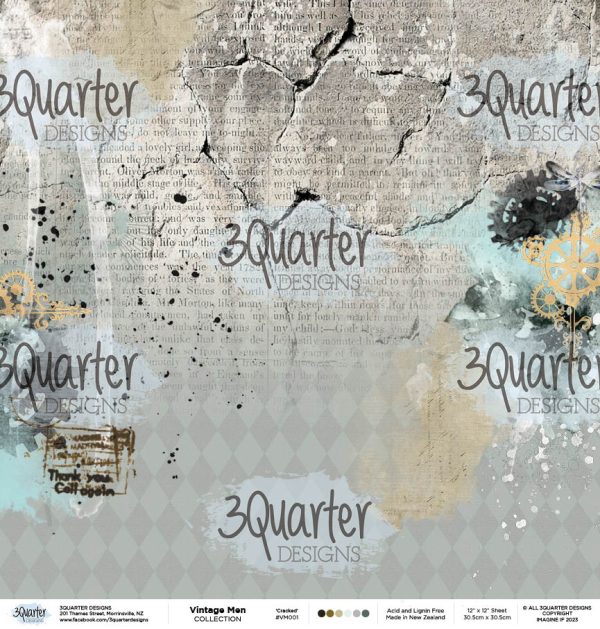 3Quarter Designs - 12  X 12  Paper Pack - Vintage Man For Cheap