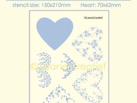 Stencil Heart Variations, Size Stencil 150x210mm, Design 70x62mm Sale