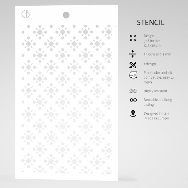 Texture Stencil 5 x8  Sangallo Lace Online Sale