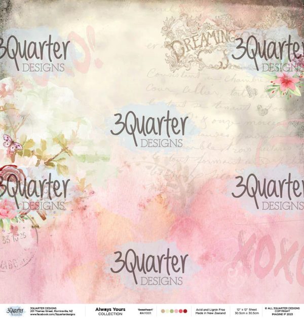 3Quarter Designs - 12  X 12  Paper Pack  - Always Yours Supply