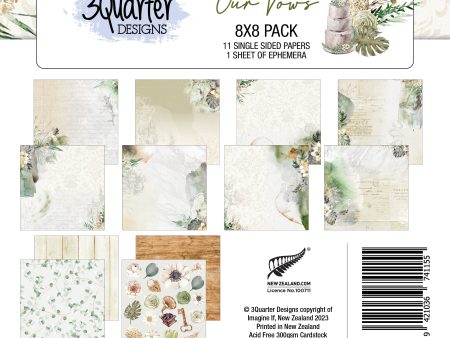 3Quarter Designs - 8  X 8  Paper Pack - Our Vows Supply