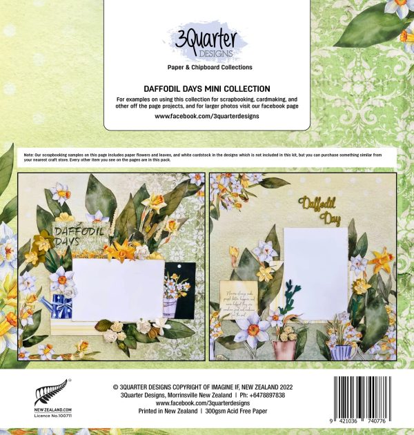 3Quarter Designs - Mini Scrapbook Collection - Daffodil Days Online now