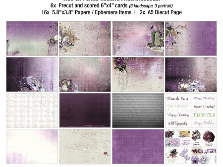 3Quarter Designs - Enchanted Amethyst - Card Kit Fashion