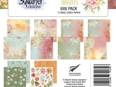 3Quarter Designs - Botanical  Brights - Paper Pad 6 x 6 on Sale