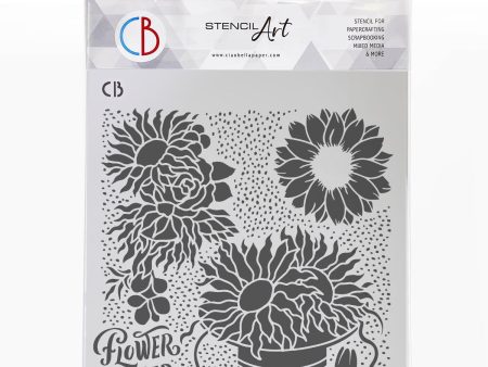 Ciao Bella Texture Stencil 8 x8  Sunflower Scent Fashion