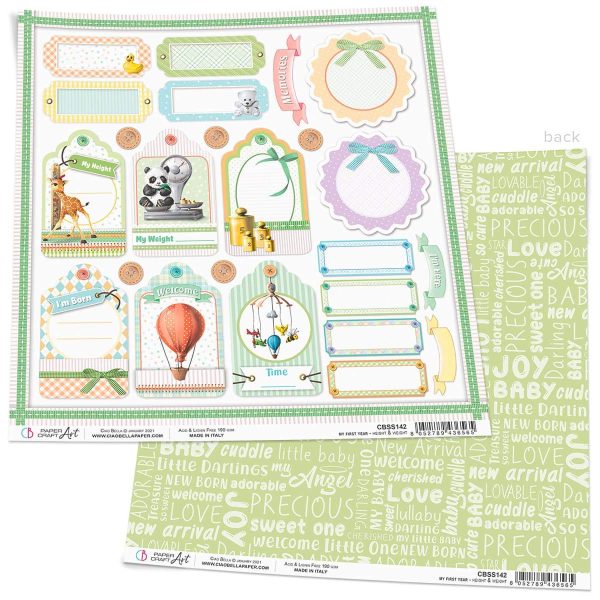 Ciao Bella Height & Weight Paper Sheet 12 x12  1 Sheet Hot on Sale