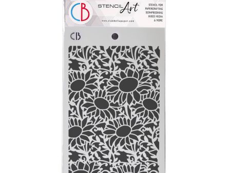 Ciao Bella Texture Stencil 5 x8  Sunflowers Field Supply