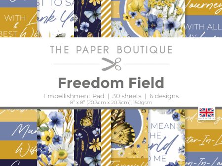 The Paper Boutique Freedom Field 8 in x 8 in Embellishments Pad Online now