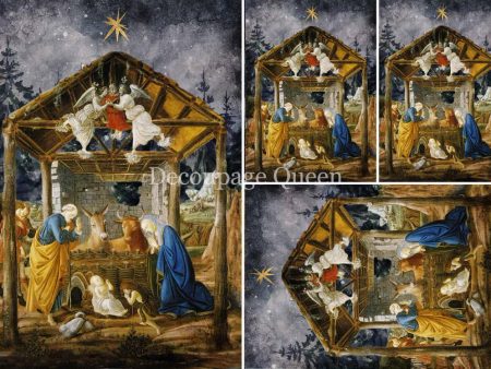 Boticelli s Nativity Mini A4 Rice Paper - 5 Sheets Sale