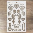 Texture Stencil 5 x8  Poison Love on Sale