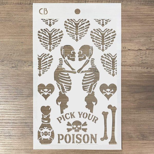 Texture Stencil 5 x8  Poison Love on Sale