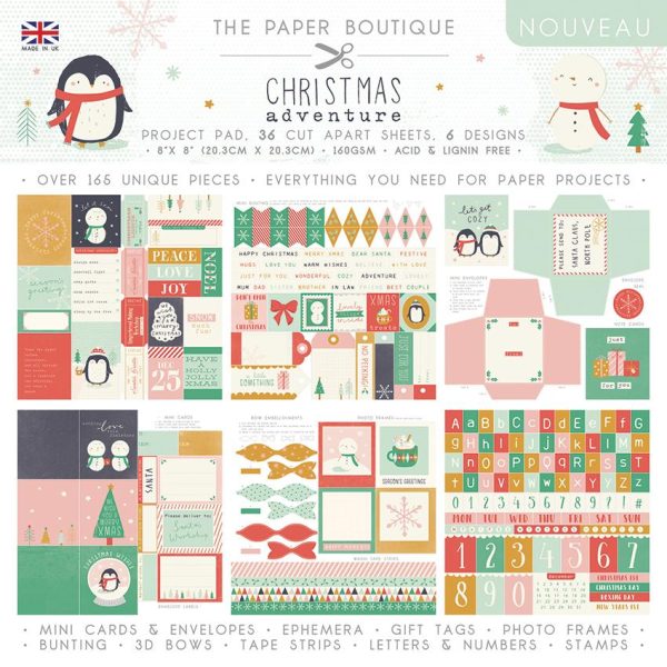 The Paper Boutique Christmas Adventure 8x8 Project Pad Fashion