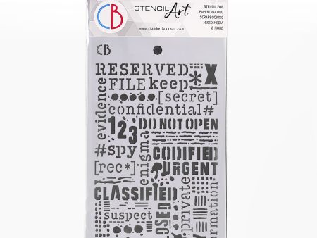 Ciao Bella Texture Stencil 5x8 Confidential on Sale