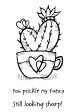 Woodware Clear Singles Heart Cactus 3.8 in x 2.6 in Stamp For Cheap