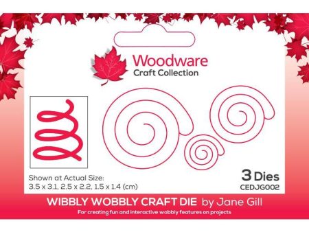 Woodware Jane Gill Wibbly Wobbly Craft Die For Cheap